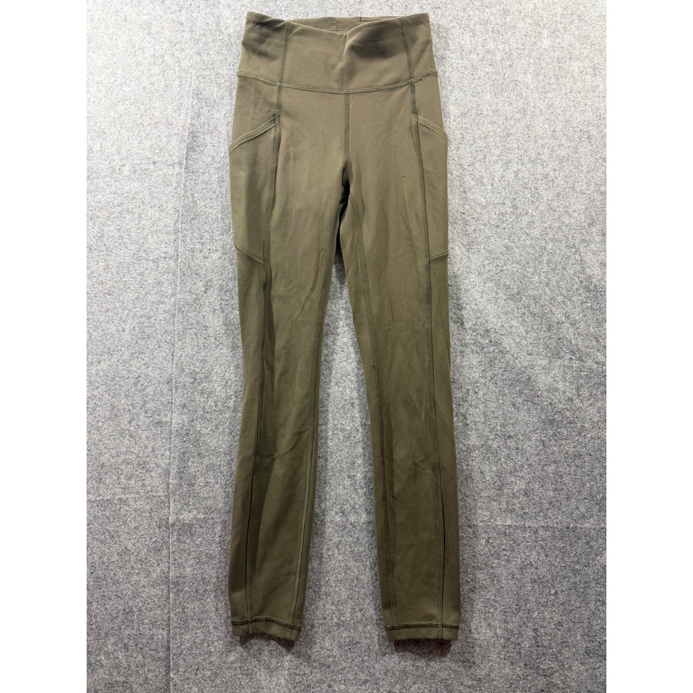 Lululemon Invigorate High-Rise Tight 25 Everlux Olive Green Leggings Size 2